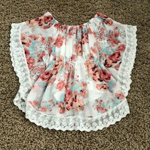 Gorgeous flowery top girls size 7/8